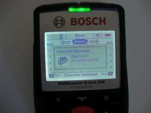 Bosch D-Tect 150 SV - Mod detectare beton - universal